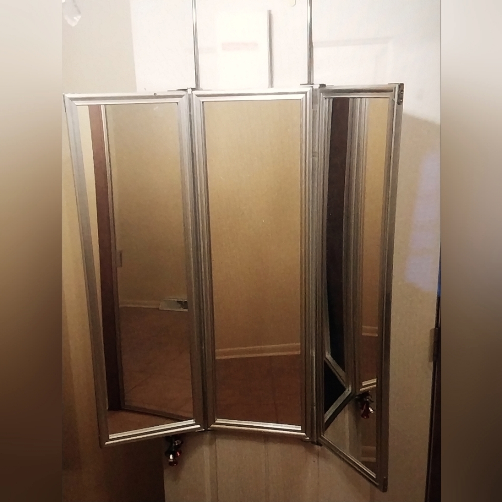 BRAND NEW BEAUTIFUL  JOY MANGANO IMAGE 4 Tri-Fold Door Mirror!